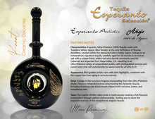 Cargar imagen en el visor de la galería, Tequila ESPERANTO Añejo Artistic 100% Agave - 750ml
