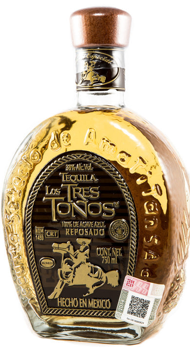 Tequila Los Tres Toños Reposado 100% Agave - 750ml – El Búho Tequilas